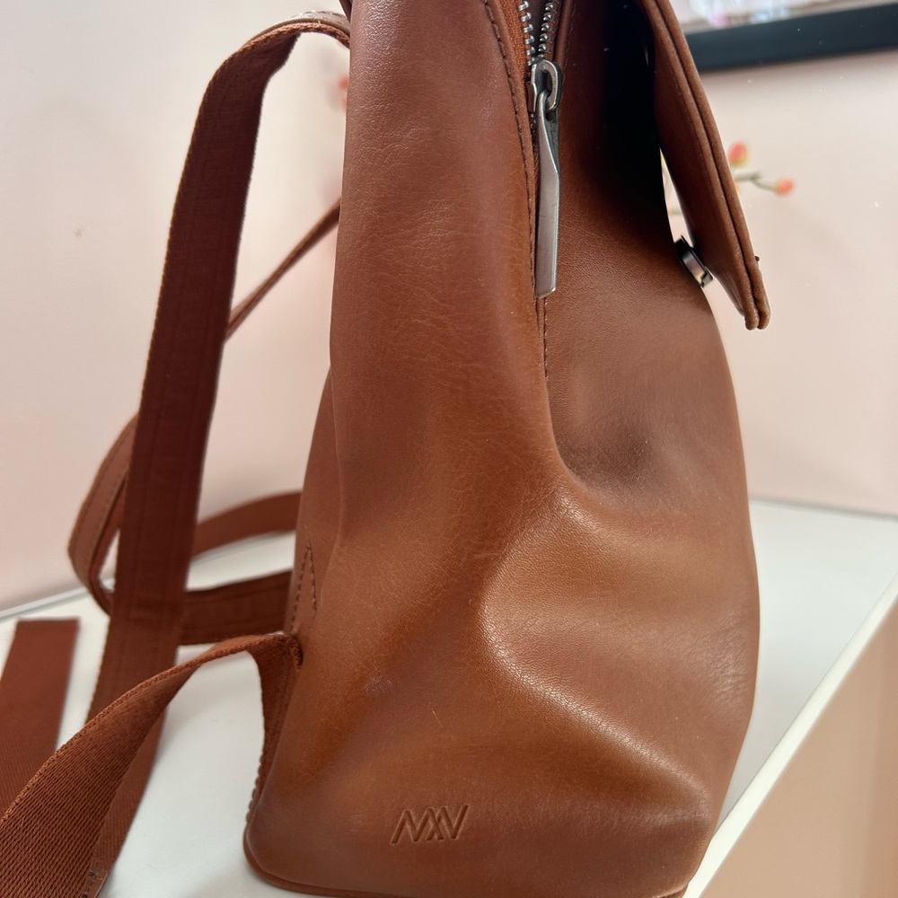 Matt & Nat Cognac Vegan Leather Backpack - Picture 3 of 7